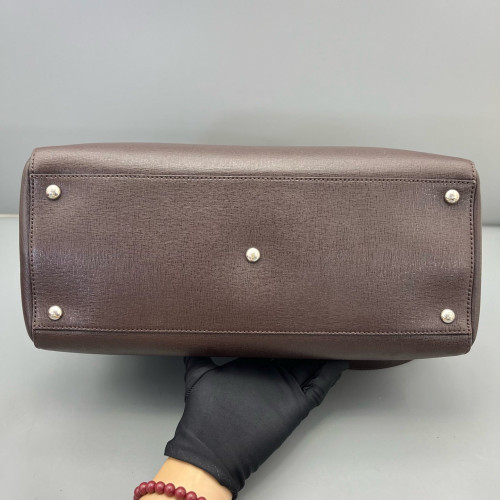 Fendi Medium 2jours Calfskin Dark Brown