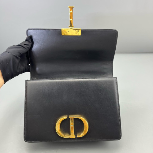 Dior 30 Montaigne Flap Bag Calfskin Black Dior 30 Montaigne Flap Bag Calfskin Black