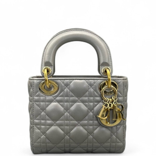 Dior Mini Lady Dior Lambskin Grey