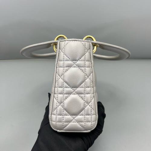 Dior Mini Lady Dior Lambskin Grey