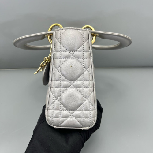 Dior Mini Lady Dior Lambskin Grey