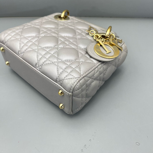 Dior Mini Lady Dior Lambskin Grey