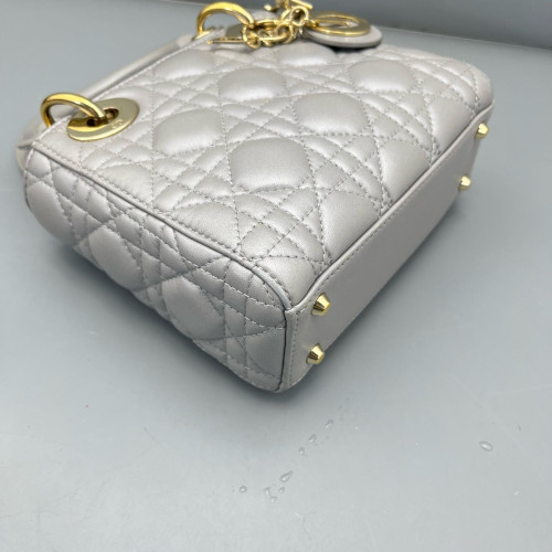 Dior Mini Lady Dior Lambskin Grey