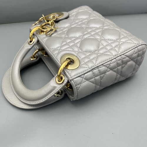 Dior Mini Lady Dior Lambskin Grey