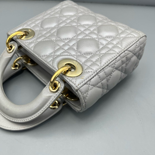Dior Mini Lady Dior Lambskin Grey