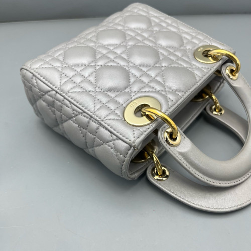Dior Mini Lady Dior Lambskin Grey