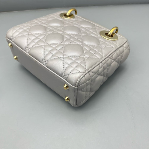 Dior Mini Lady Dior Lambskin Grey