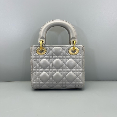 Dior Mini Lady Dior Lambskin Grey