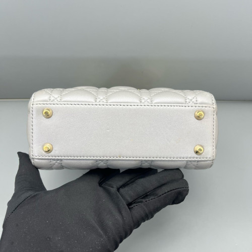 Dior Mini Lady Dior Lambskin Grey