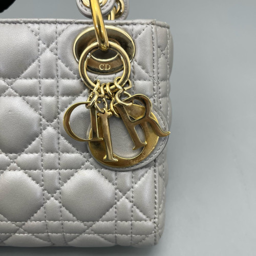 Dior Mini Lady Dior Lambskin Grey