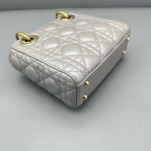 Dior Mini Lady Dior Lambskin Grey