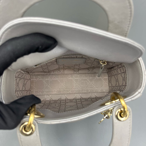 Dior Mini Lady Dior Lambskin Grey