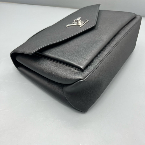 Louis Vuitton Mylockme Top Handle Calfskin Black