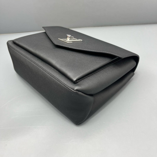 Louis Vuitton Mylockme Top Handle Calfskin Black