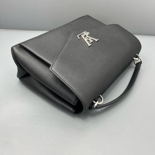 Louis Vuitton Mylockme Top Handle Calfskin Black
