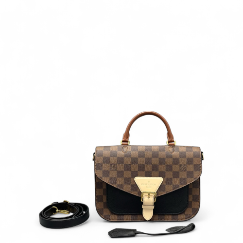 Louis Vuitton Beaumarchais Shoulder Bag Damier Ebene Brown