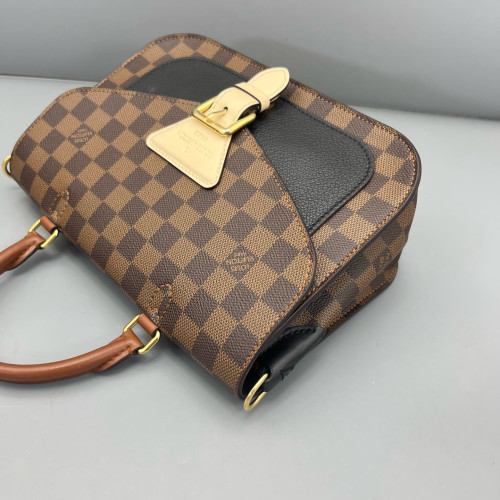 Louis Vuitton Beaumarchais Shoulder Bag Damier Ebene Brown