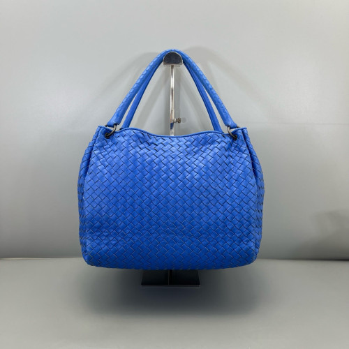 Bottega Veneta Medium Campana Hobo Calfskin Intrecciato Blue