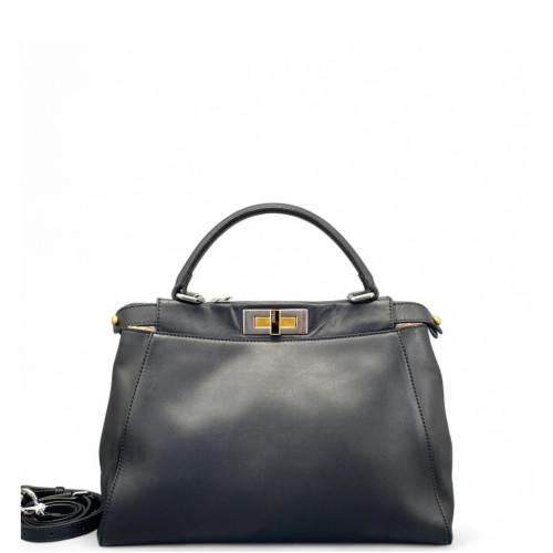 Fendi Peekaboo Iconic Medium Calfskin Black