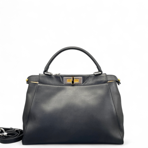 Fendi Peekaboo Iconic Medium Calfskin Black