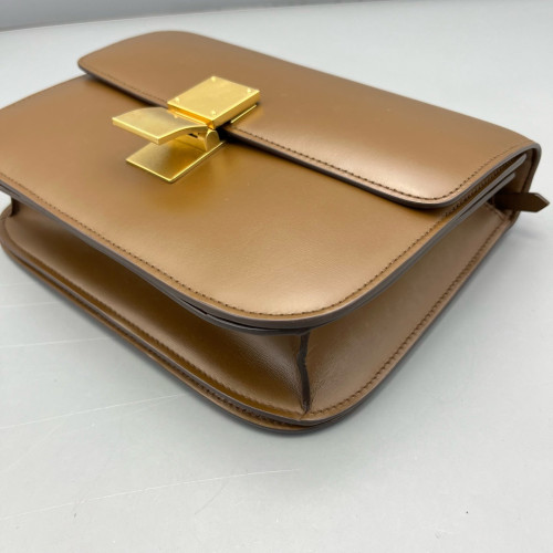 Celine Medium Classic Box Smooth Calfskin Tan