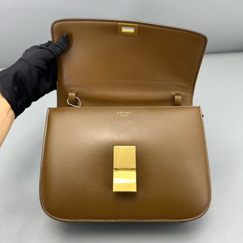 Celine Medium Classic Box Smooth Calfskin Tan