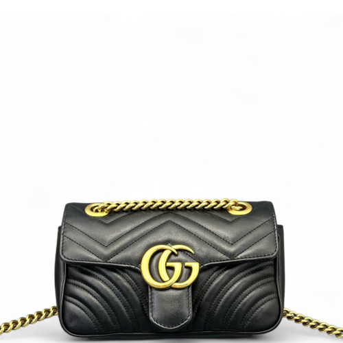 Gucci Matelasse Mini GG Marmont Calfskin Black