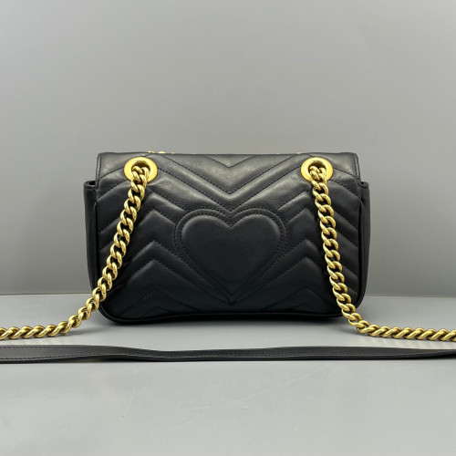 Gucci Matelasse Mini GG Marmont Calfskin Black