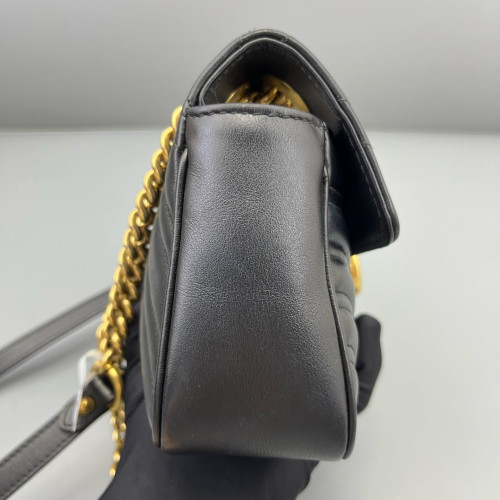 Gucci Matelasse Mini GG Marmont Calfskin Black