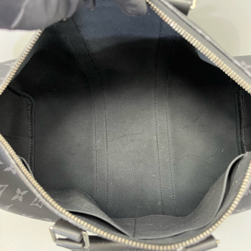 Louis Vuitton Keepall Bandouliere 35 Monogram Eclipse Black Grey Louis Vuitton Keepall Bandouliere 35 Monogram Eclipse Black Grey