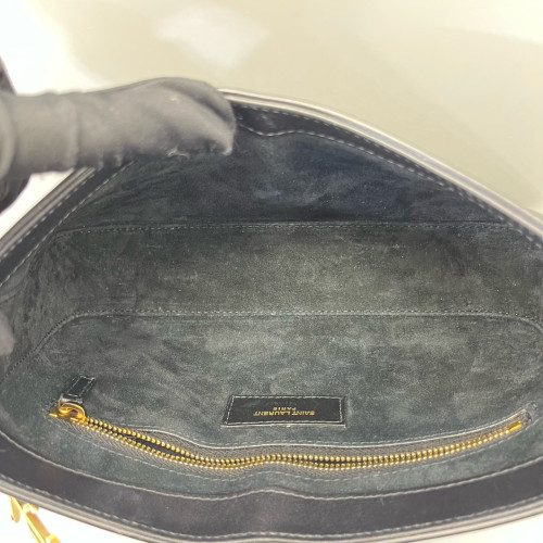 Yves Saint Laurent LE 5 A 7 Hobo Shiny Calfskin Black Yves Saint Laurent LE 5 A 7 Hobo Shiny Calfskin Black