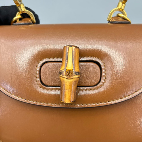 Gucci Bamboo 1947 Mini Calfskin Tan
