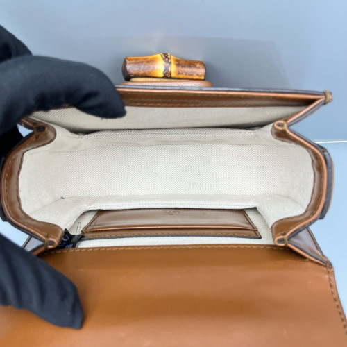 Gucci Bamboo 1947 Mini Calfskin Tan
