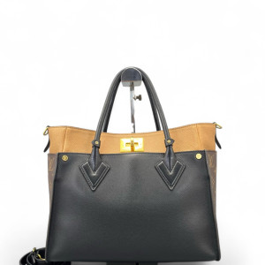 Louis Vuitton On My Side MM Monogram Calfskin Brown Black Louis Vuitton On My Side MM Monogram Calfskin Brown Black