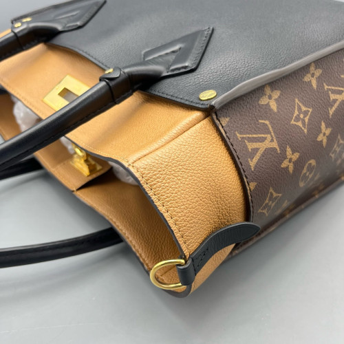 Louis Vuitton On My Side MM Monogram Calfskin Brown Black