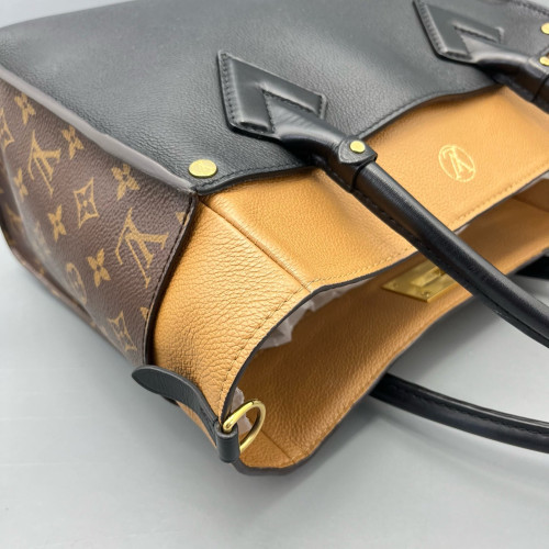 Louis Vuitton On My Side MM Monogram Calfskin Brown Black