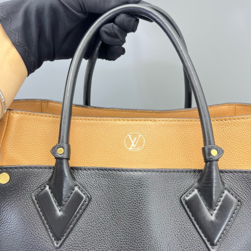 Louis Vuitton On My Side MM Monogram Calfskin Brown Black