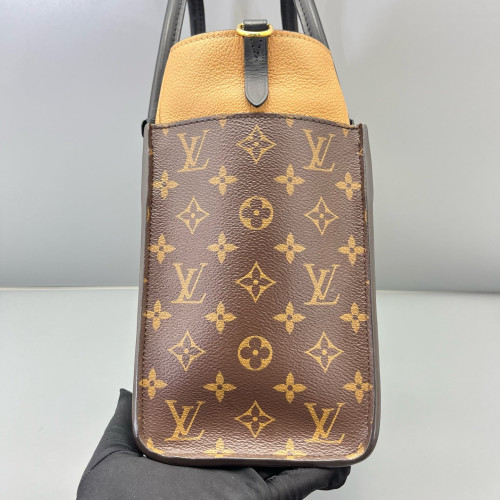 Louis Vuitton On My Side MM Monogram Calfskin Brown Black