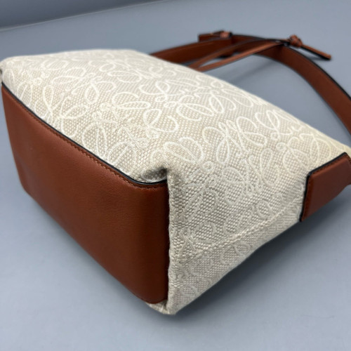 Loewe Small Cubi Canvas Tan Beige