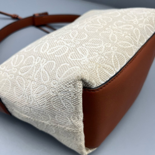 Loewe Small Cubi Canvas Tan Beige