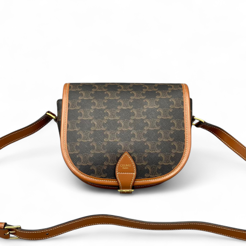 Celine Medium Folco Bag Triomphe Tan Brown