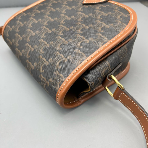 Celine Medium Folco Bag Triomphe Tan Brown