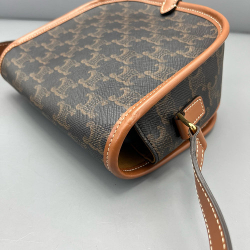 Celine Medium Folco Bag Triomphe Tan Brown