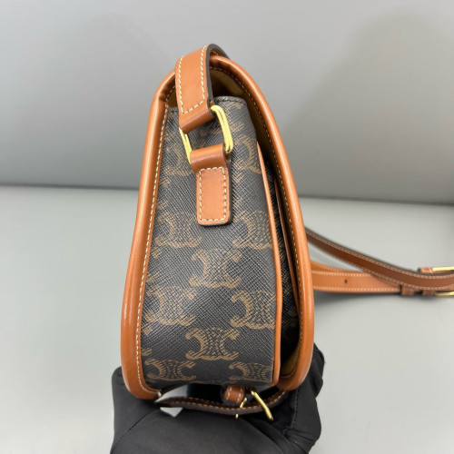 Celine Medium Folco Bag Triomphe Tan Brown