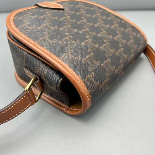 Celine Medium Folco Bag Triomphe Tan Brown