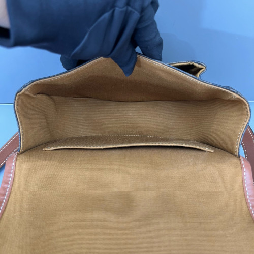 Celine Medium Folco Bag Triomphe Tan Brown