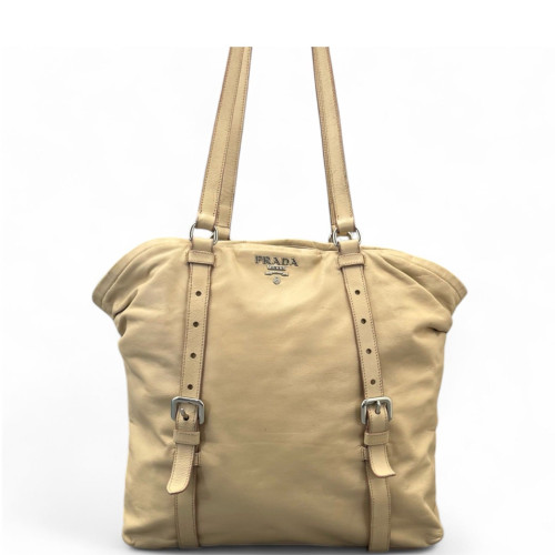 Prada Tote Bag Calfskin Nude Pink
