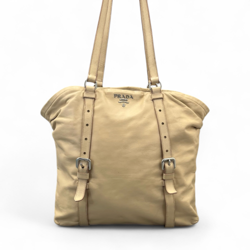 Prada Tote Bag Calfskin Nude Pink