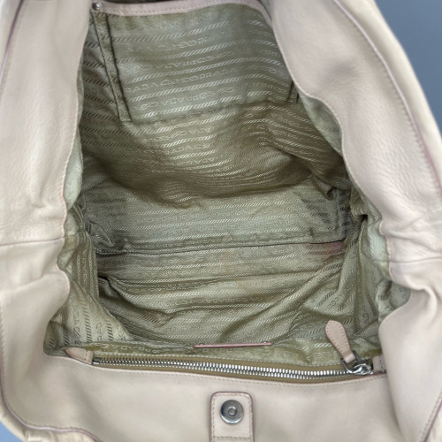 Prada Tote Bag Calfskin Nude Pink