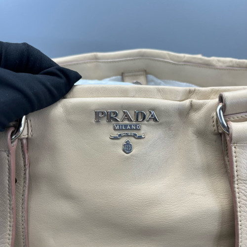 Prada Tote Bag Calfskin Nude Pink